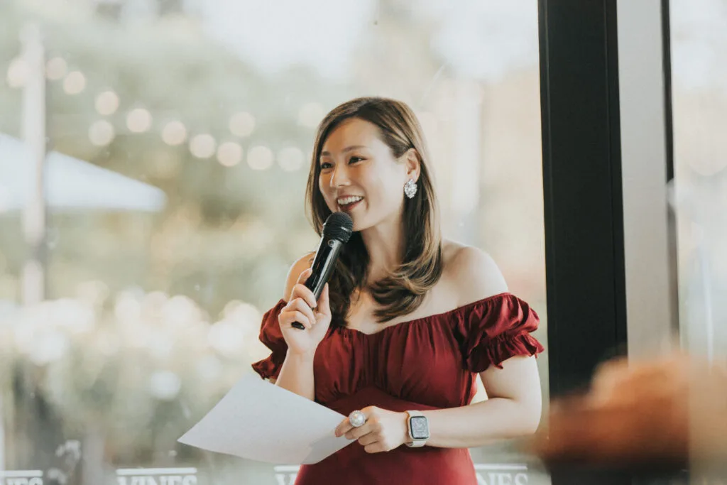 Jenny Chiu conducting a multilingual civil wedding ceremony in Melbourne